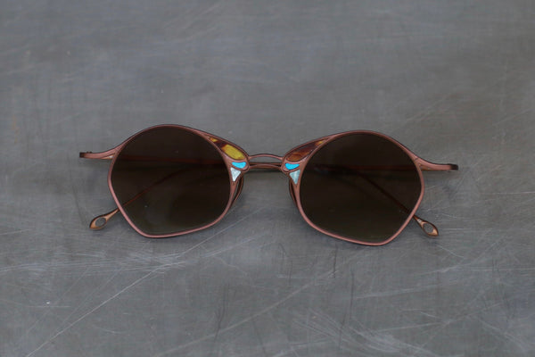 Rigards Titanium Hand Polished Eyeglasses RG-RG1032TI-QTKQTP RG1032TI Bronze Frame Bronze